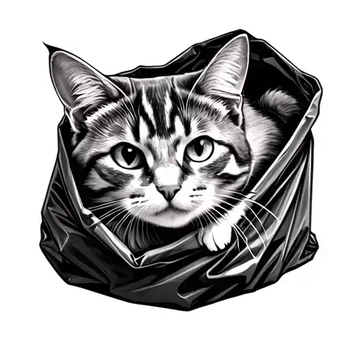 Cat In A Bin Bag