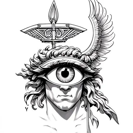 Greek God Hermes See No Evil Eye