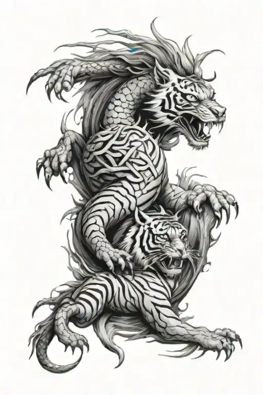 Dragon And Tiger Emerging