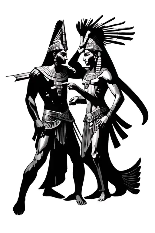 Egyptian Gods Battling Each Other