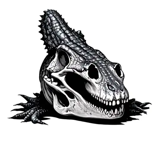 Alligator Head Skull