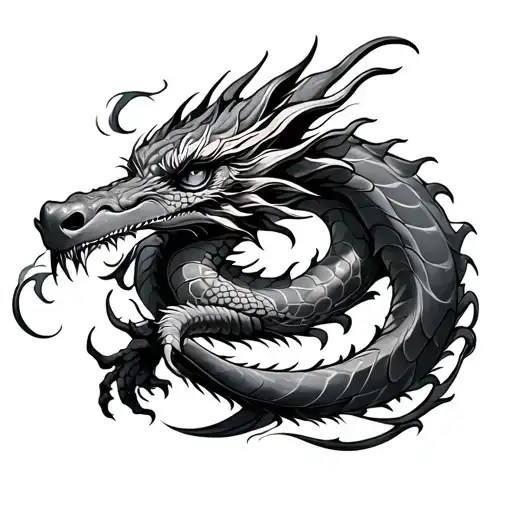 Dragon Winding Around