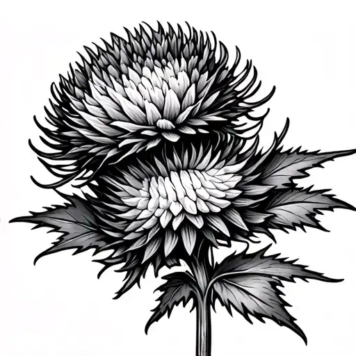 Fine Line Scottish Thistle