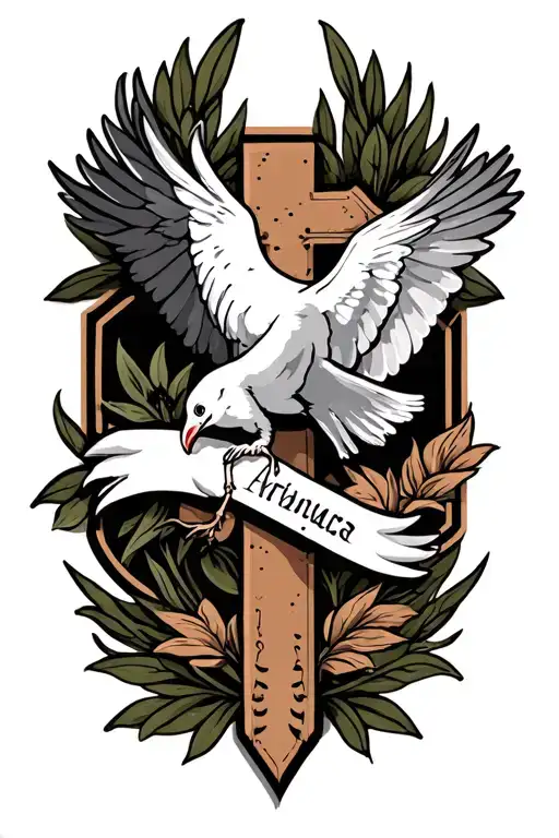 Dove Cross With Last Name