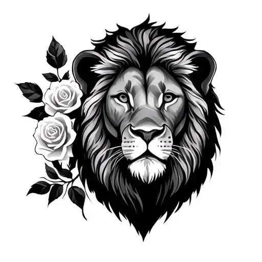 Lion And Rose