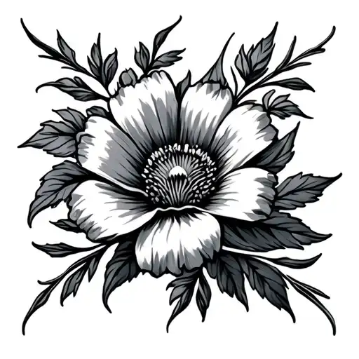 A Cross With September Birth Flower