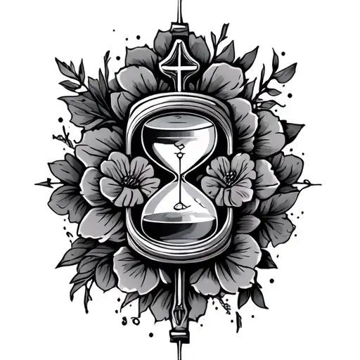 Cross And Hourglass