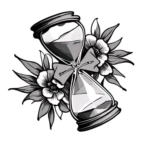 Hourglass With Cross