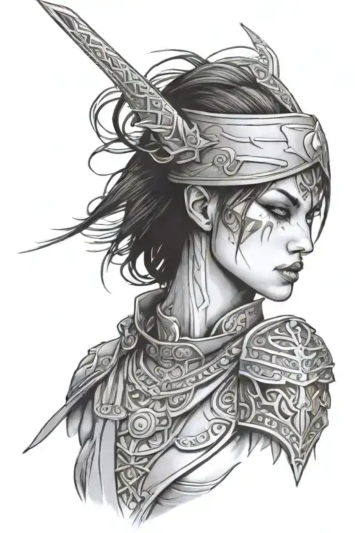Female Warrior With No Eyes