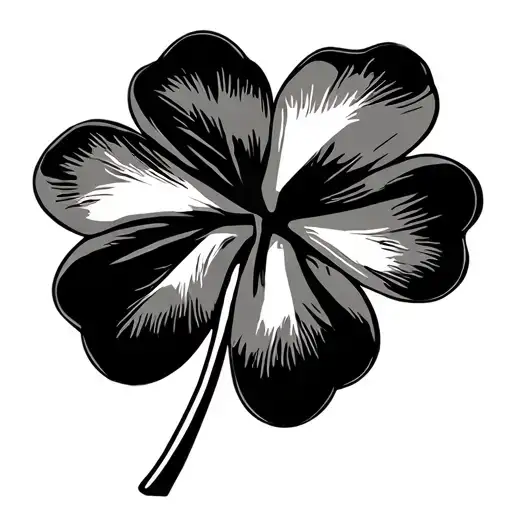 Swedish Flag With Four Leave Clover Leaf