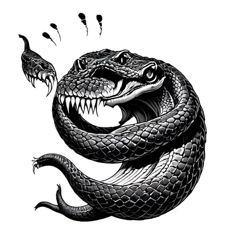 Snake Bites Hand Print