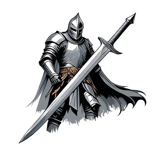 Knight Holding A Sword