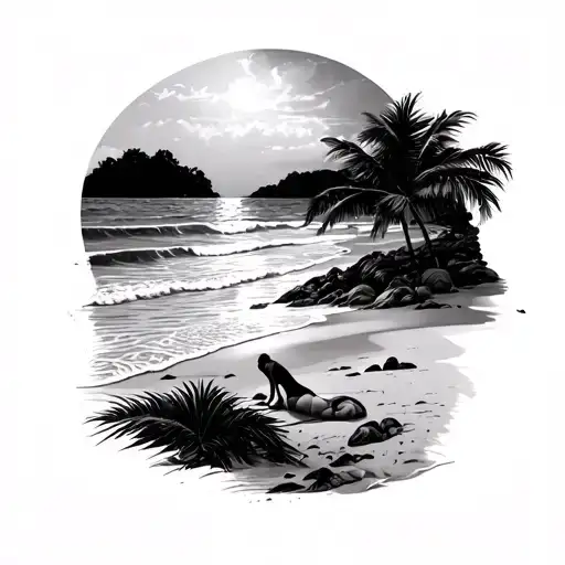 A Beach With Online Steps