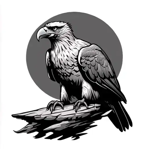 Eagle Perched On Top