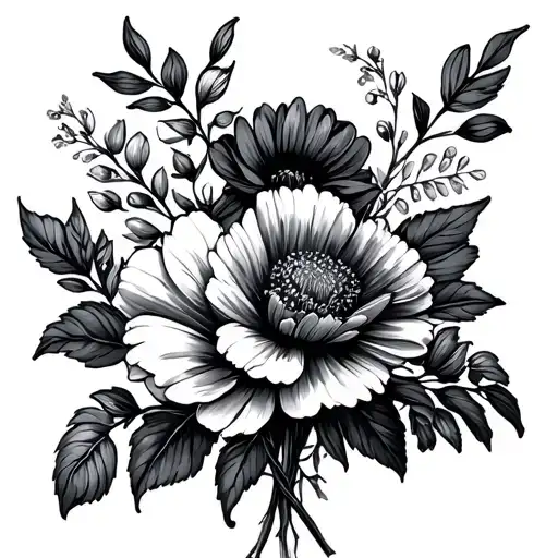 Birth Flower Bouquet February And July