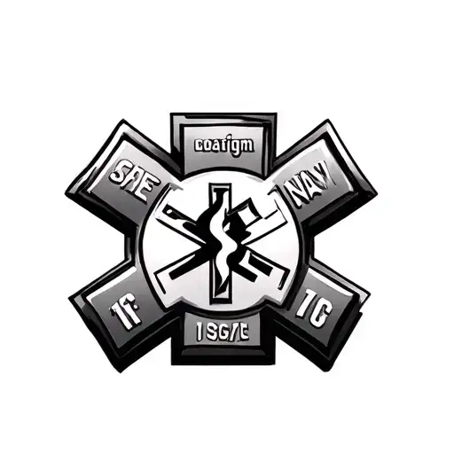 Christian Paramedic Firefighter Police Marine Tattoo Design