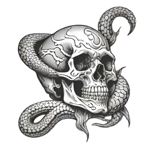 Skull With A Snake Inside