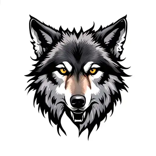 Protective Wolf Head