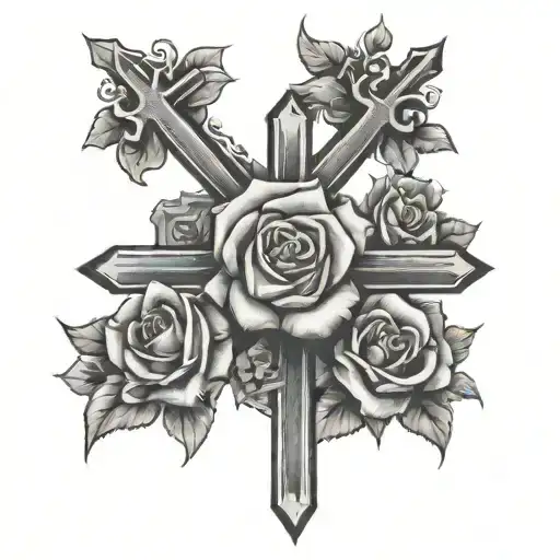 3 Crosses Rose