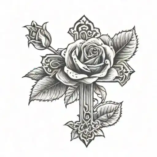 Small Rose Cross