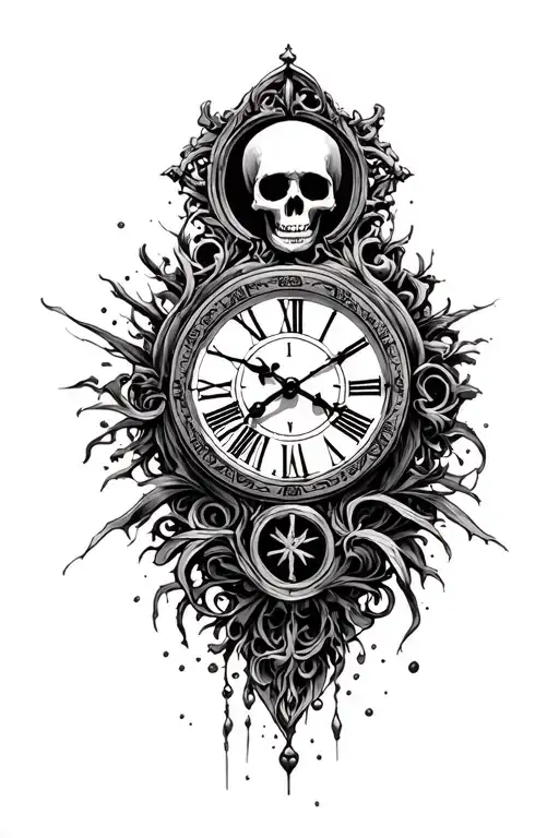 Skeleton Religious Clock