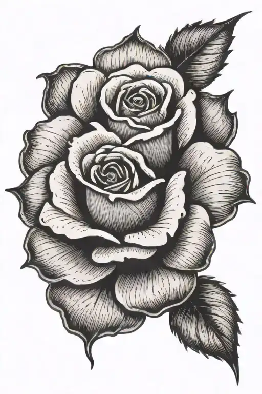 Small Rose Small Cross