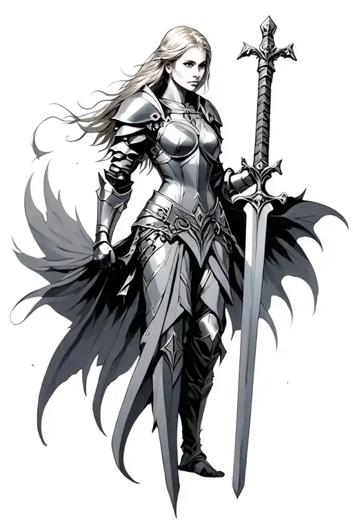 Aelin Galathynius In Her Armor Holding A Sword