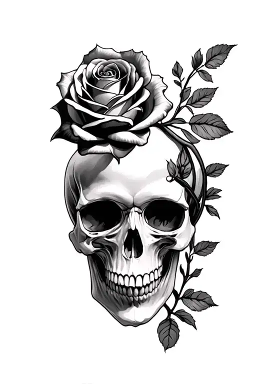 Skull And Rose Fathe And Daughter