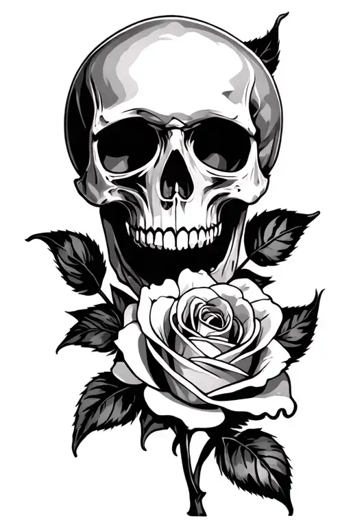 Skull Rose Lilly