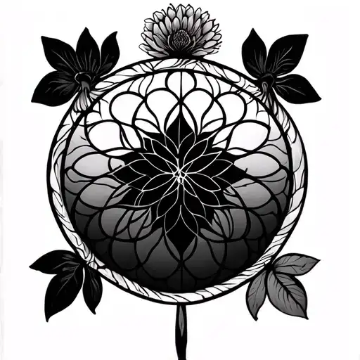 Evolution With Flower Of Life Background