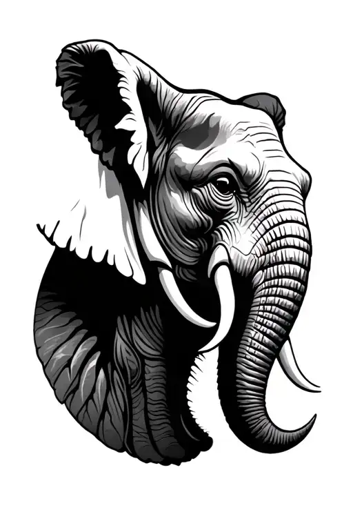 Sugar Elephant Head Side Profile