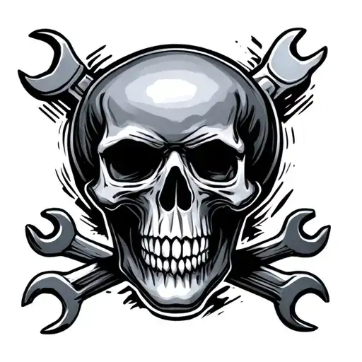 Tooth And Wrenches Like A Skull And Crossbones