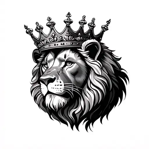 Lion Wearing A Crown