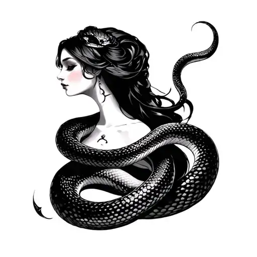 Feminine And Snake
