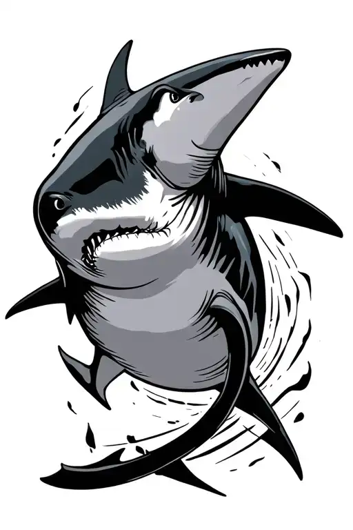 Simple Bull Shark Outline