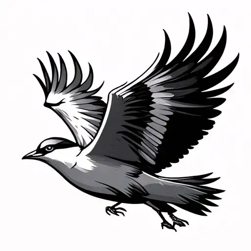 Trinidadian Bird Flying In The Sky