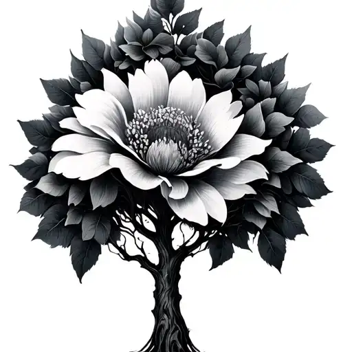 Half Tree Half Flower