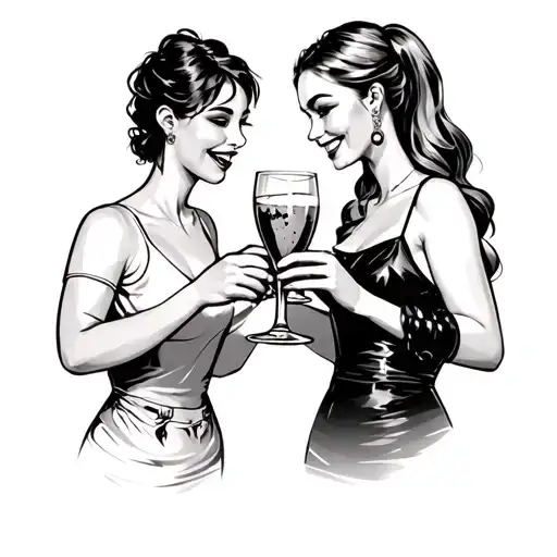 Friends Toasting Drinks