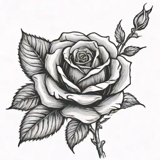 Long Stem Rose With Background