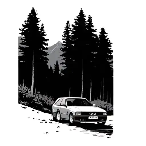 Audi Quattro Mk1 In The Forest Alps Nature