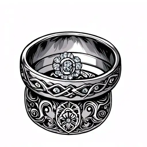 Finger Tattoo Of Wedding Band