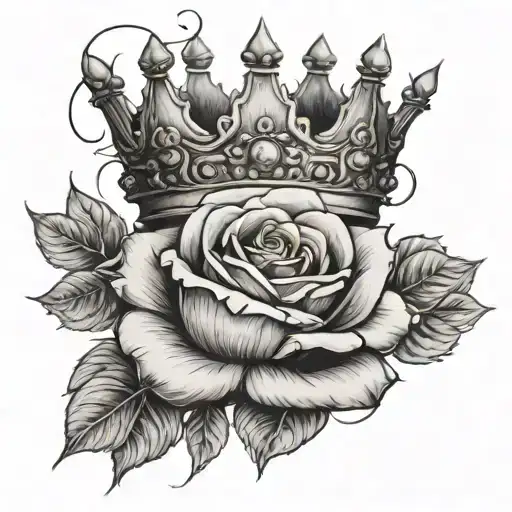Crown With A Burning Rose