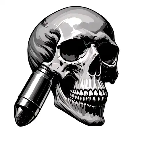 Bullet Under Stuck In The Skull