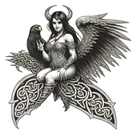 The Morrigan With Celtic