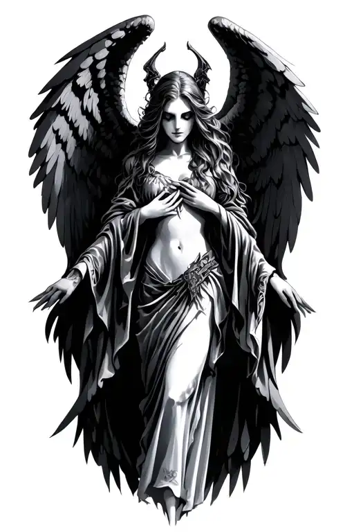 Dark Gothic Cybersigilism Angel