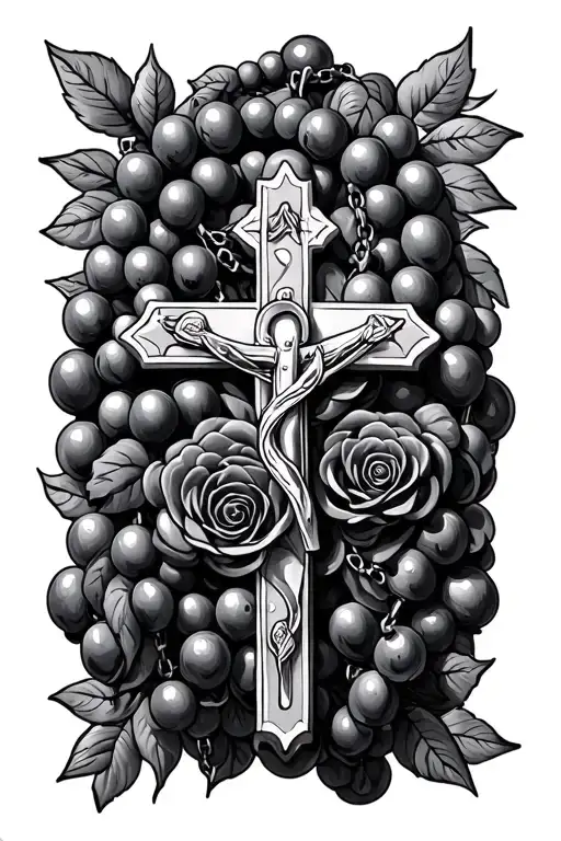 Rosary Beads Intertwined