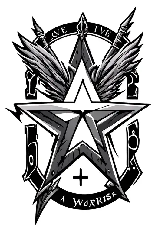 Love Yours With A Star Between The Words A Warrior