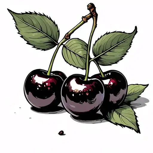 Cartoon Cherries Doing Yoga Poses