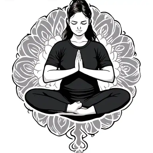 Cartoon Doing Yoga Poses Forming