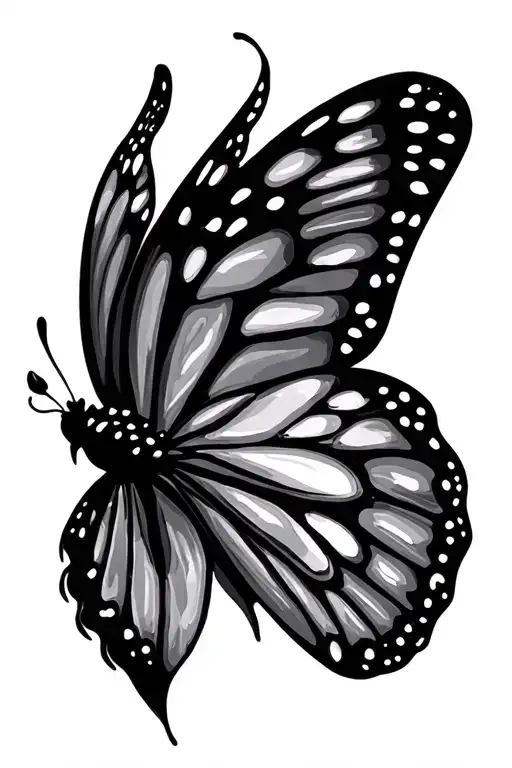 Adoption Symbol With Butterfly Wings